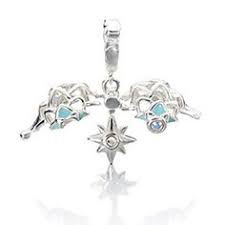 Chamillia Sterling Silver w Stone - North Star Charm - Crystal AB Swarovski