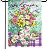 Garden Flag - Floral Garden Boots