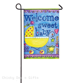 Garden Flag - Welcome Sweet Baby