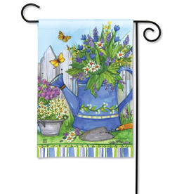 Garden Flag - Painted Watering Can