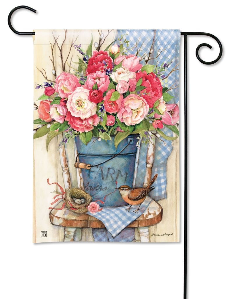 Garden Flag - Full of Peonies