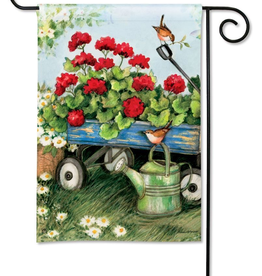 Garden Flag - Geraniums by the Dozen