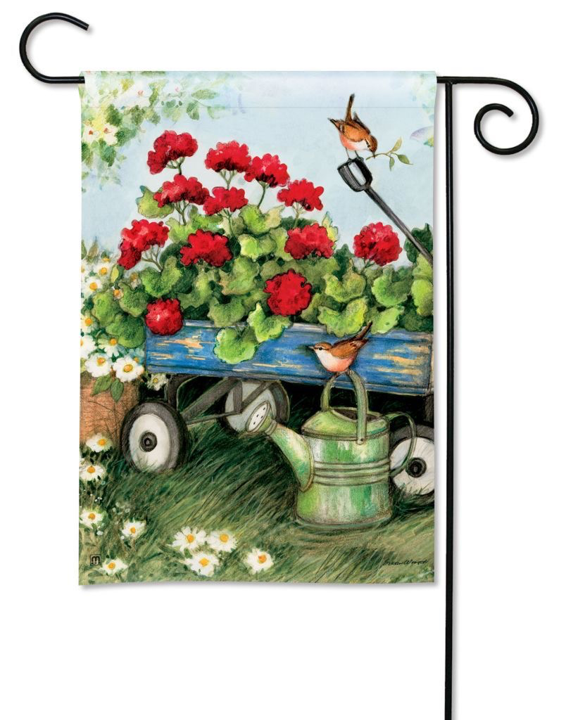 Garden Flag - Geraniums by the Dozen