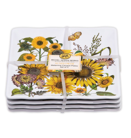 Michel Design Works - Sunflower Melamine Canape Plate Set of 4