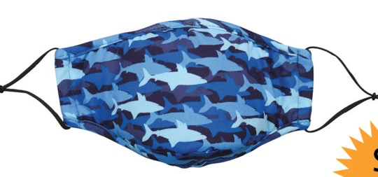 Snoozies Kids Shark Fashion Face Coverings - XS/S