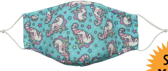 Snoozies Kids Unicorn Fashion Face Coverings - XS/S