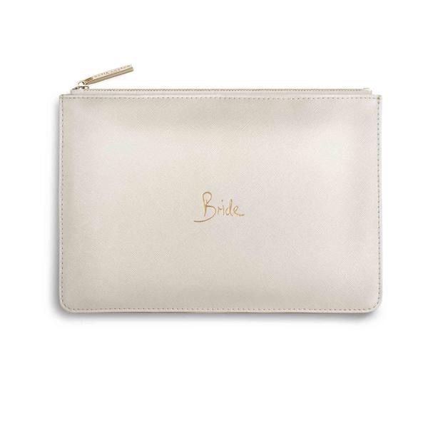 Katie Loxton The Perfect Pouch - Bride - Metallic White