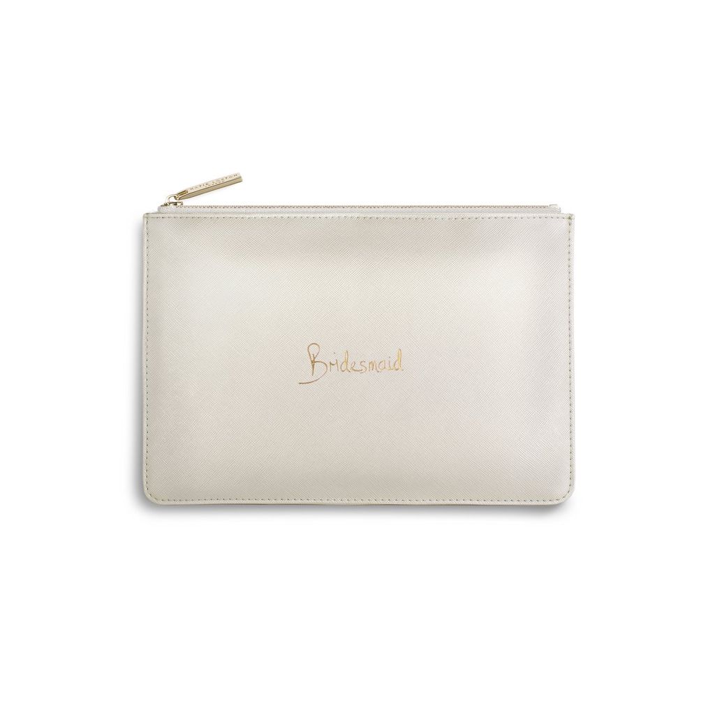 Katie Loxton The Perfect Pouch - Bridesmaid Metallic White