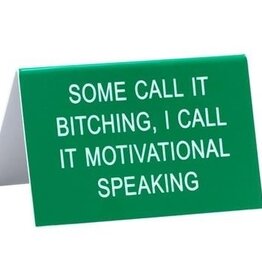 About Face Designs - Motivational Speaking Sign