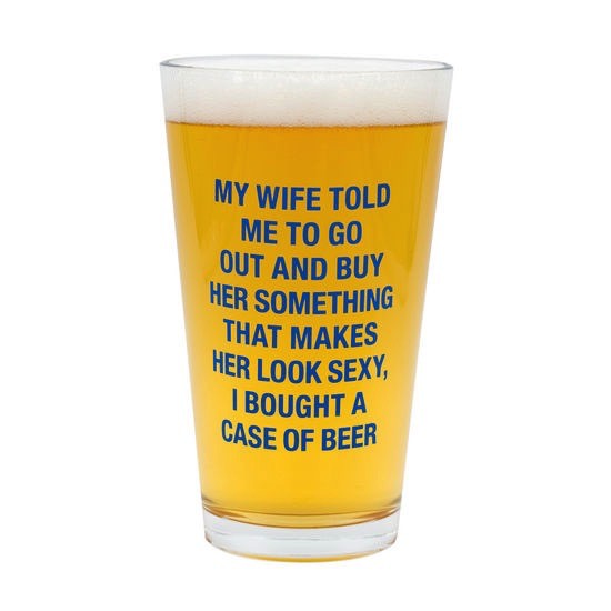 About Face Designs - A Case of Beer Pint Glass