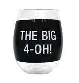 About Face Designs - The Big 4 Oh Wine Glass