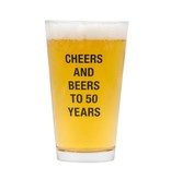 About Face Designs - Beers To 50 Years Pint Glass