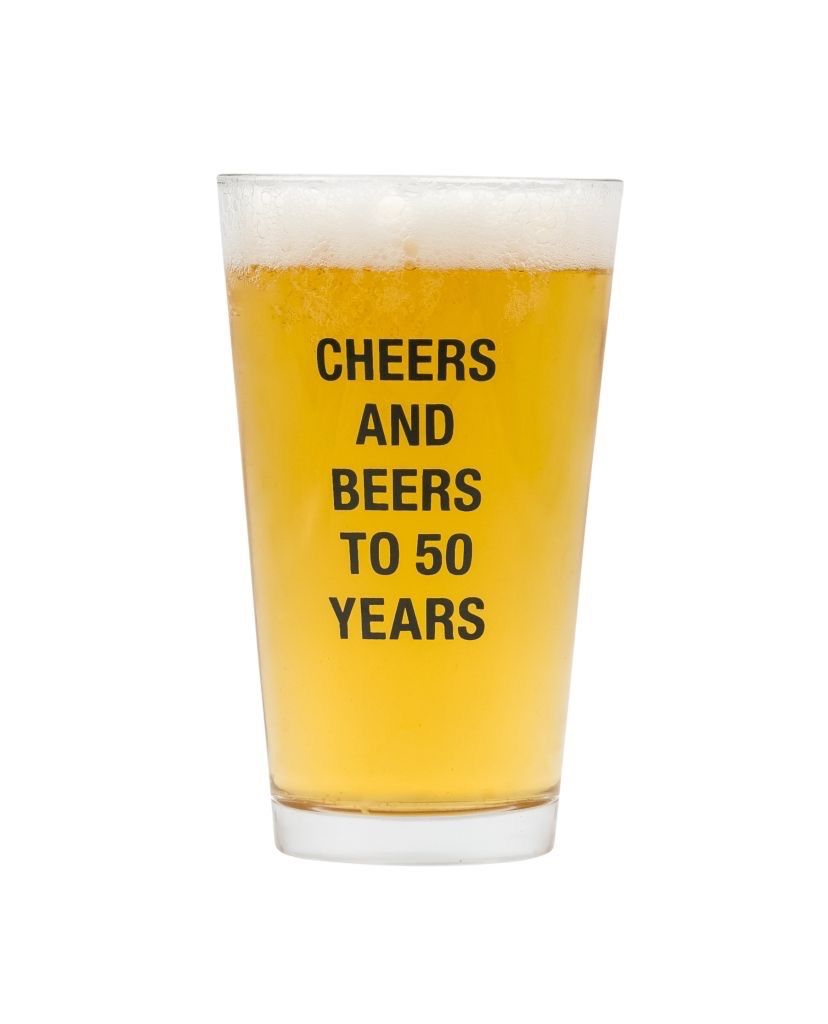 About Face Designs - Beers To 50 Years Pint Glass