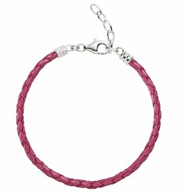 Chamilia One Size Pink Metallic Braided Leather Bracelet