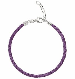 Chamilia One Size Purple Metallic Braided Leather Bracelet