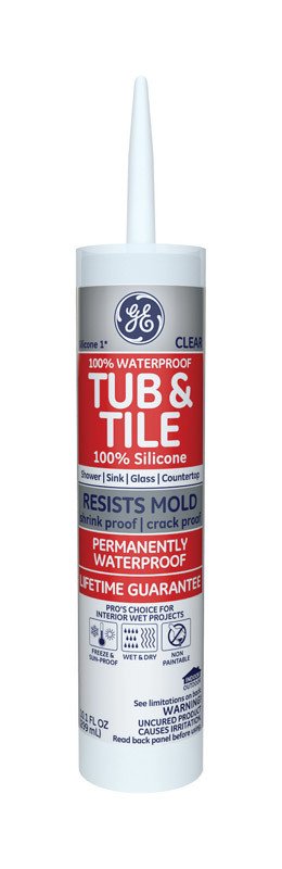 GENERAL ELECTRIC G.E. CLEAR TUB AND TILE 100% SILICONE 1 10OZ