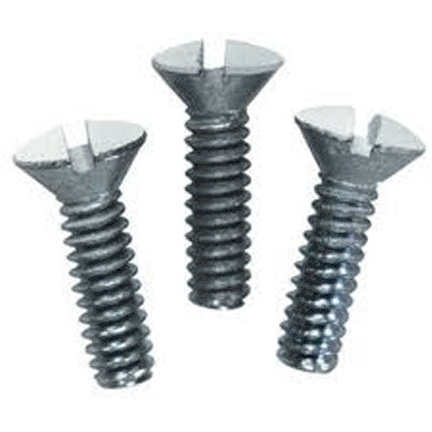 "WALLPLATE SCREWS 1/2"" WH"