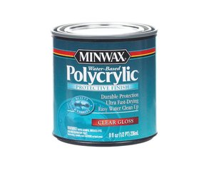 Minwax Polycrylic Clear Gloss Water-based Polyurethane (Half-Pint