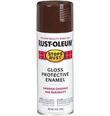 RUST-OLEUM CORPORATION 12 OZ STOPS RUST LEATHER BROWN GLOSS PROTECTIVE ENAMEL SPRAY PAINT