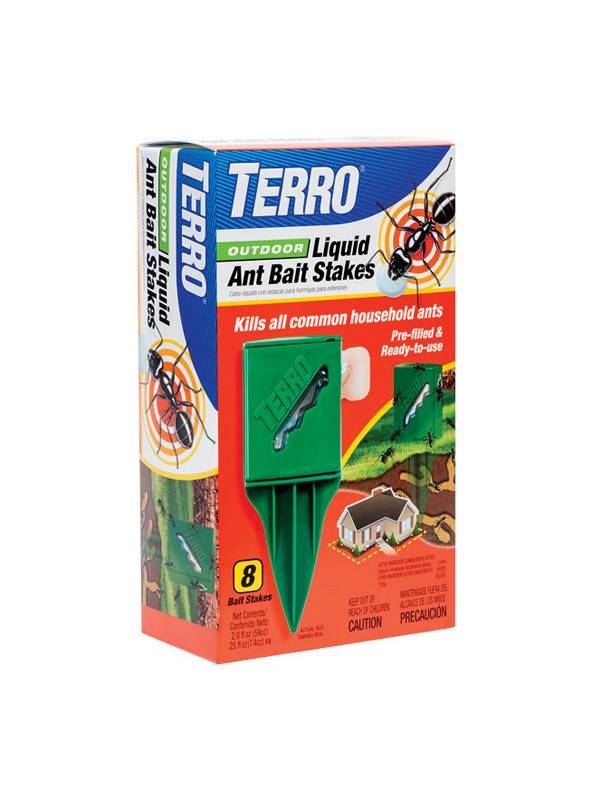 TERRO LIQUID OUTDOOR ANT STAKE - 8 STAKES PER PKG