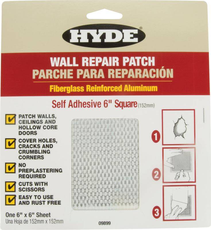 HYDE TOOLS HYDE 09899 6'' X 6'' S/A ALUMINUM WALL PATCH - EACH