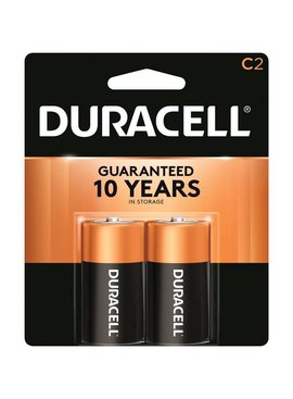 DURACELL MN1400B2Z "C" ALKALINE BATTERIES 2/PK