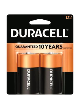 DURACELL MN1300B2Z "D" ALKALINE BATTERY 2/PK