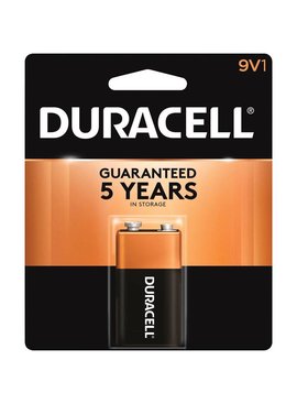 DURACELL 9V ALKALINE BATTERY 1/CRD