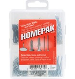 7-CAVITY HOMEPACK TACK, NAIL, BRAD & SCREW ASST.