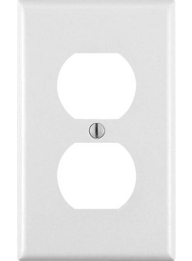 LEVITON RECEPTACLE WALLPLATE1GWH