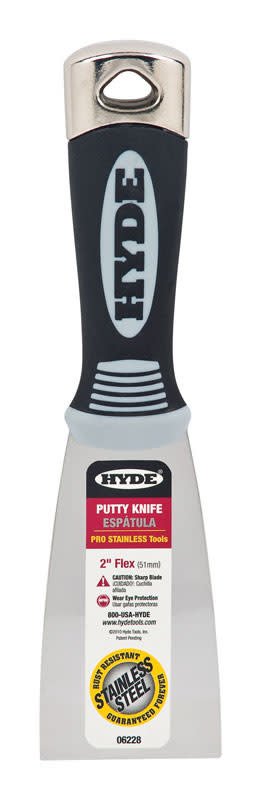 HYDE 2" FLEXIBLE PRO STAINLESS PUTTY KNIFE