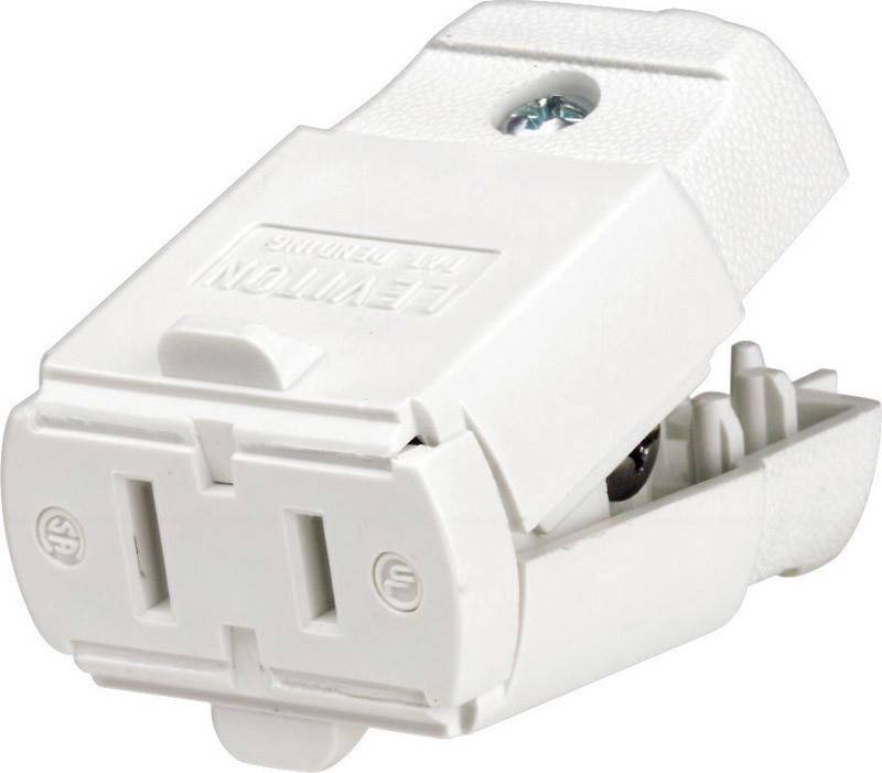 LEVITON CONNECTOR 2WIRE 15A WHT