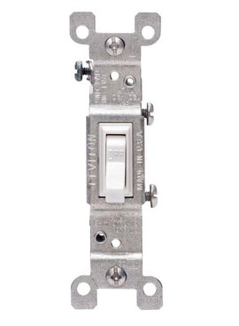 LEVITON WHITE QUIET SWITCH GROUNDED,SEE PACK - 01451