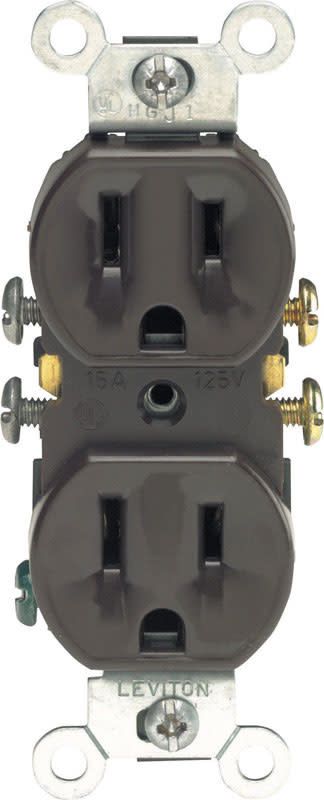 LEVITON GROUND RECEPTACLE 15A BR