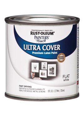 RUST-OLEUM CORPORATION PAINTER'S TOUCH ULTRA COVER FLAT WHITE HALF PINT