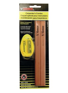 C.H. HANSON 8.8 IN. L X 4.2 IN. W CARPENTER PENCIL KIT WOOD 3 PC. BEIGE