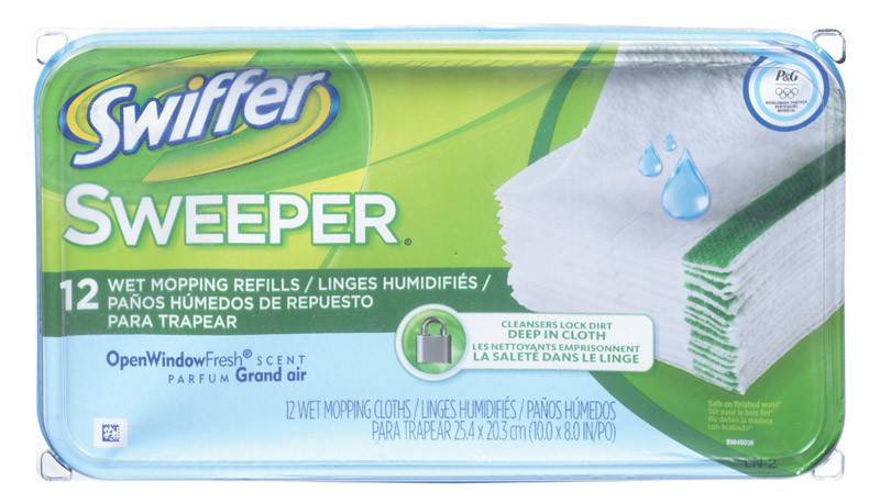 SWIFFER WET CLOTHS REFILL 12CT