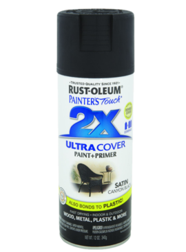 12OZ PAINTERS TOUCH ULTRA COVER 2X SATIN CANYON BLACK