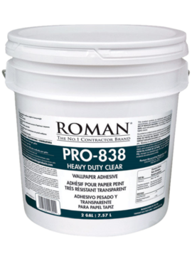 ROMAN  PRO-838 HVY DUTY CLEAR VINYL ADHESIVE 2GAL