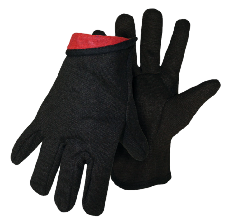 JERSEY WORK GLOVES BRN L