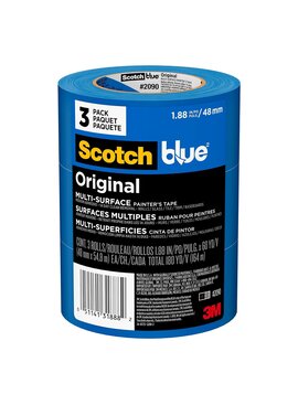 3M ScotchBlue 1.88 in. W X 60 yd L Blue Medium Strength Original Painter's Tape 3 pk