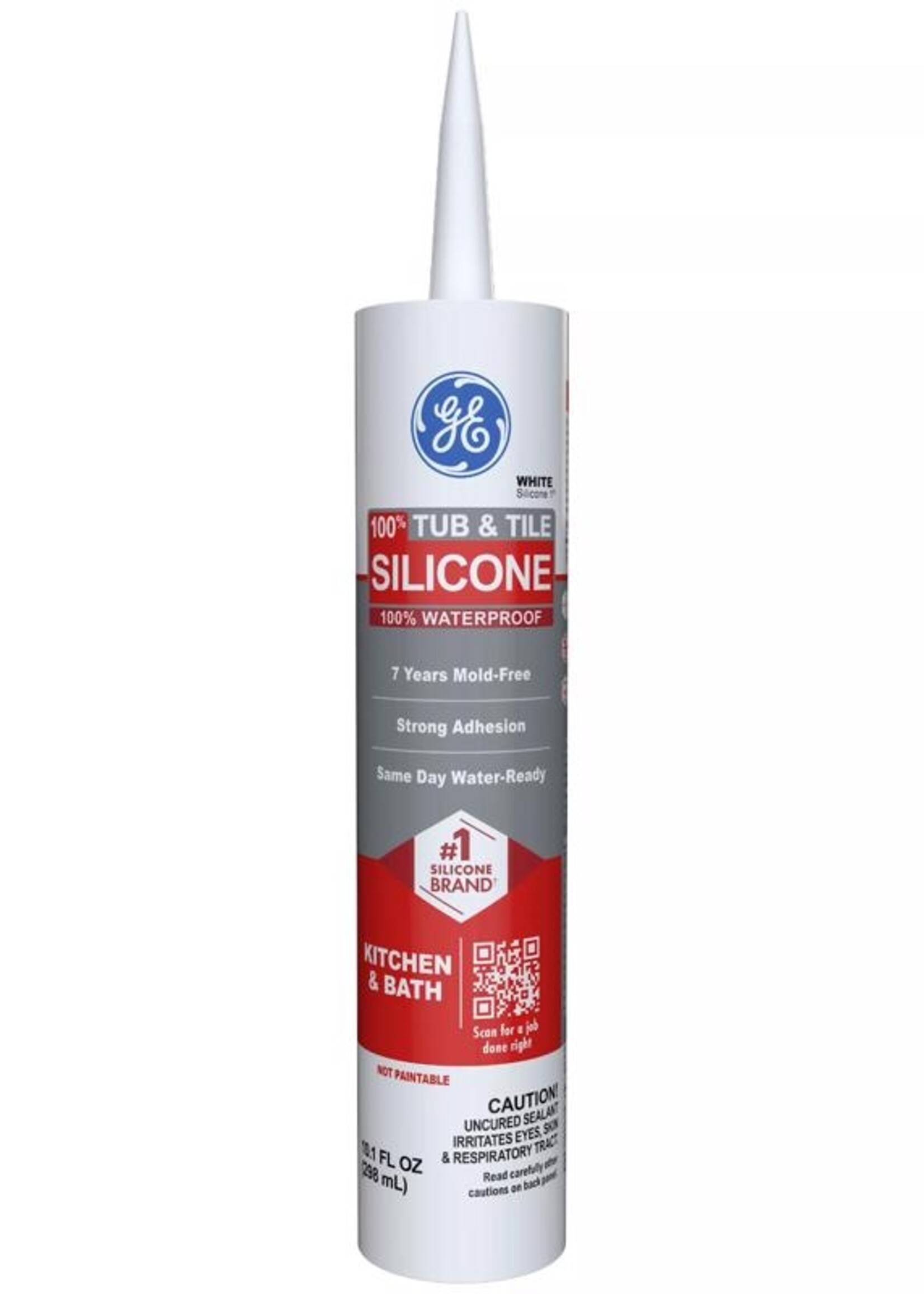 GE 2749484 10.1oz White Silicone I Sealant Tub & Shower Sealant