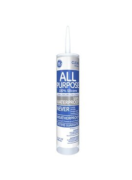 GENERAL ELECTRIC G.E. CLEAR SILICONE 1 WINDOW & DOOR SEALANT 10.1OZ