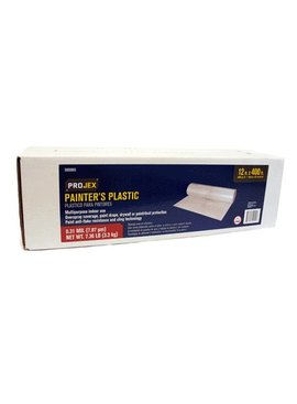 WOOSTER BRUSH COMPANY PROJEX CLEAR PAINTER'S PLASTIC HIGH DENSITY .31MIL - 12' X 400'