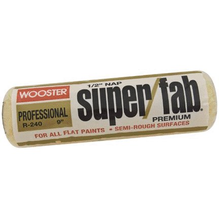 WOOSTER BRUSH COMPANY 9'' SUPER/FAB ROLLER COVER 1/2'' NAP - FLAT PAINTS, STAINS