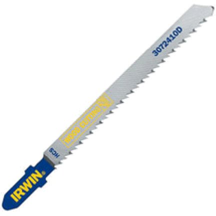 IRWIN 4'' 10 TPI CARBON FLEAM GROUND JIG SAW BLADE U-SHANK 2/CRD