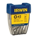 IRWIN 20PC. #2 PHILLIPS INSERT BITS IN STORAGE CONTAINER