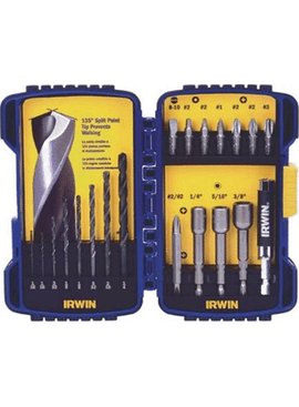 IRWIN DRILL AND DRIVE 20 PCS. SET, W/CASE