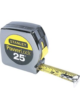 STANLEY TOOLS COMPANY 1''X25' YELLOW POWERLOCK TAPE RULE