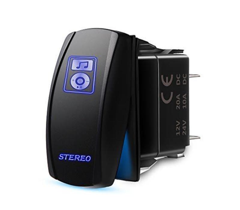 ON/OFF SWITCH STEREO (BLUE LED) - Dixielectricar